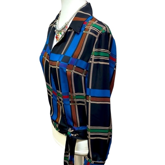 The Limited Multi Colored Surplice Wrap Blouse - Picture 3 of 5
